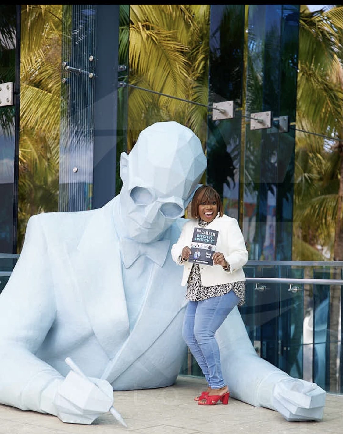 Book and Art statue